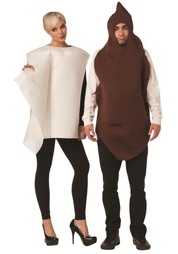 Toilet Paper Halloween Costume
 Couple s Funny Poop & Toilet Paper Costume