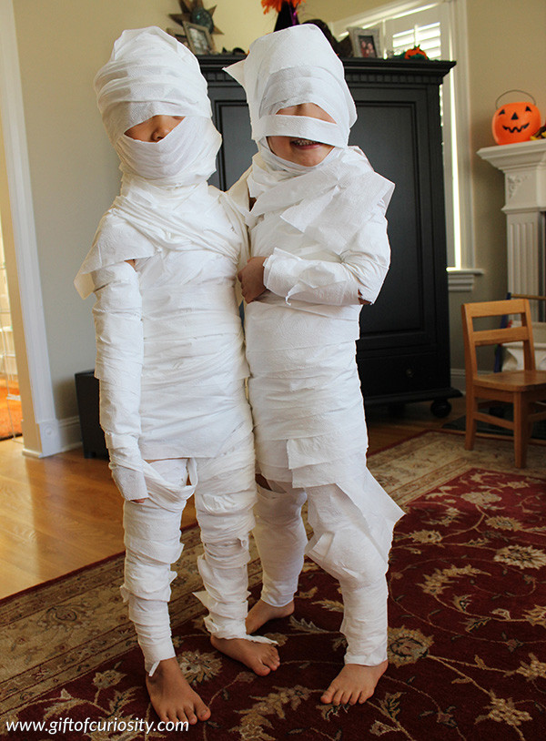 Toilet Paper Halloween Costume
 Toilet paper mummies activity Gift of Curiosity