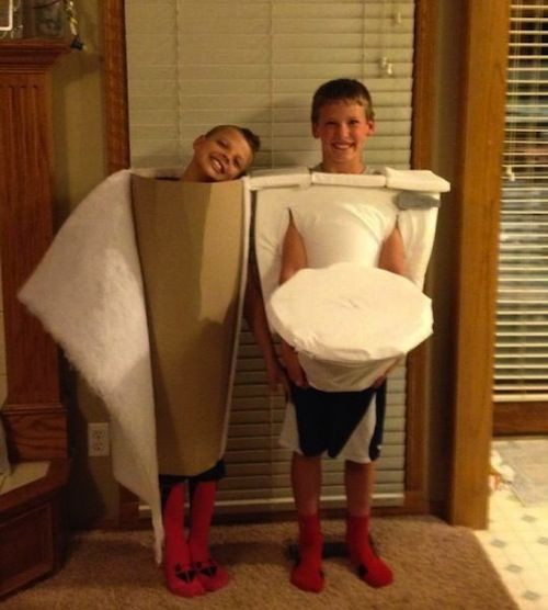 Toilet Paper Halloween Costume
 Toilet Paper Roll & Toilet