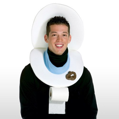 Toilet Paper Halloween Costume
 Toilet Seat with Paper and Poop Costume