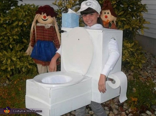 Toilet Paper Halloween Costumes
 DIY Toilet Costume