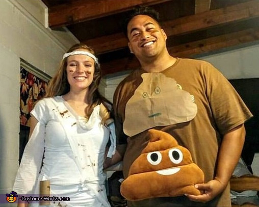 Toilet Paper Halloween Costumes
 Poop and Toilet Paper Couple Costume