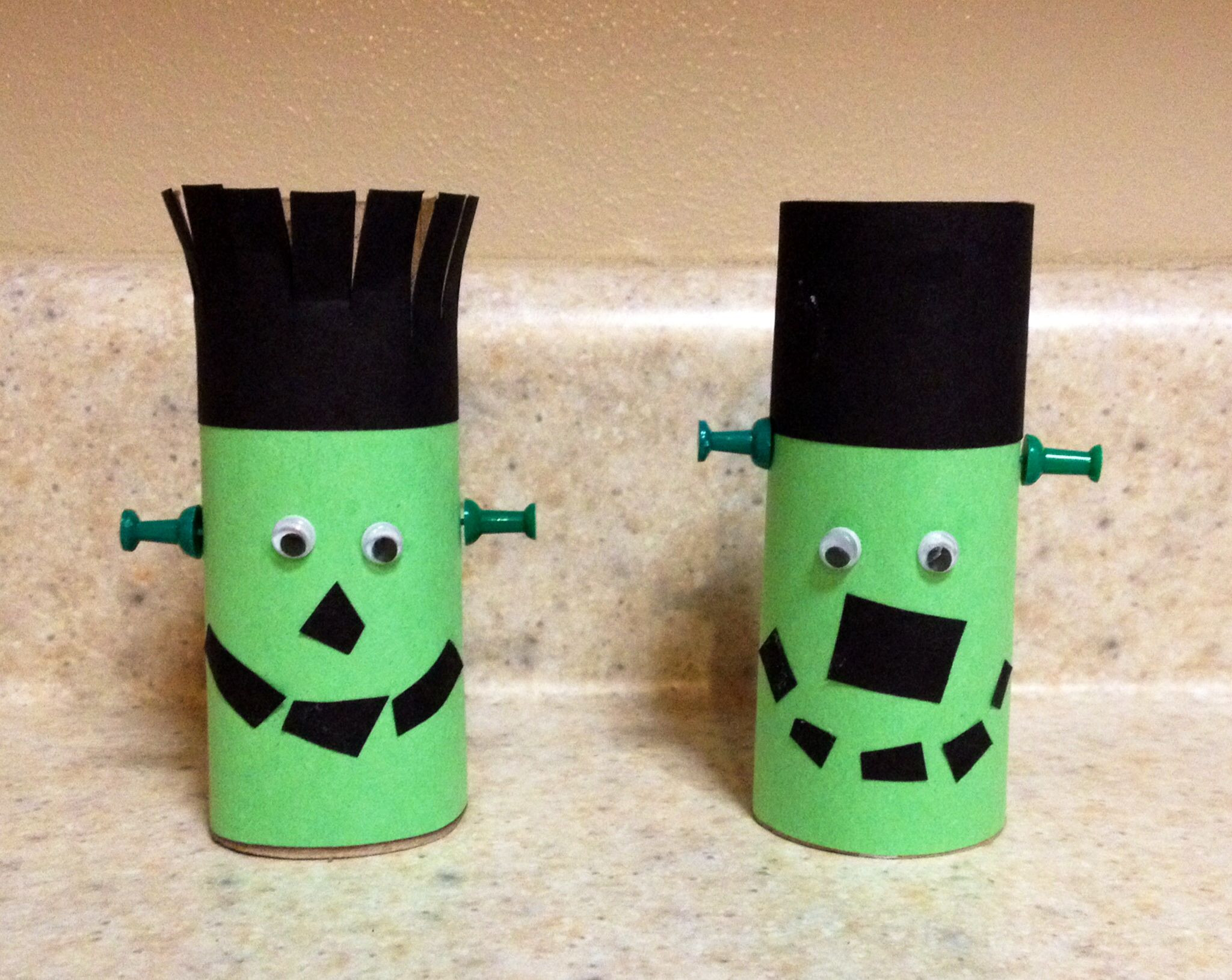 Toilet Paper Halloween Crafts
 Preschool Halloween Craft Toilet Paper Roll Frankenstein