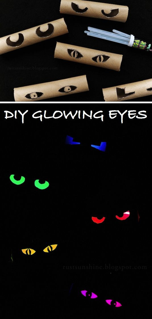 Toilet Paper Halloween Eyes
 51 Cheap & Easy To Make DIY Halloween Decorations Ideas