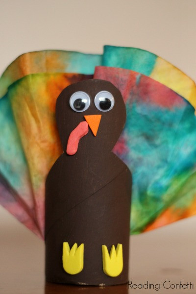 Toilet Paper Roll Crafts Thanksgiving
 Cardboard Tube and Coffee Filter Turkey Craft Reading