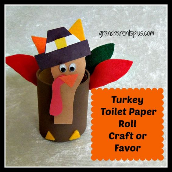 Toilet Paper Roll Crafts Thanksgiving
 Turkey Toilet Paper Roll Craft or Favor grandparentsplus