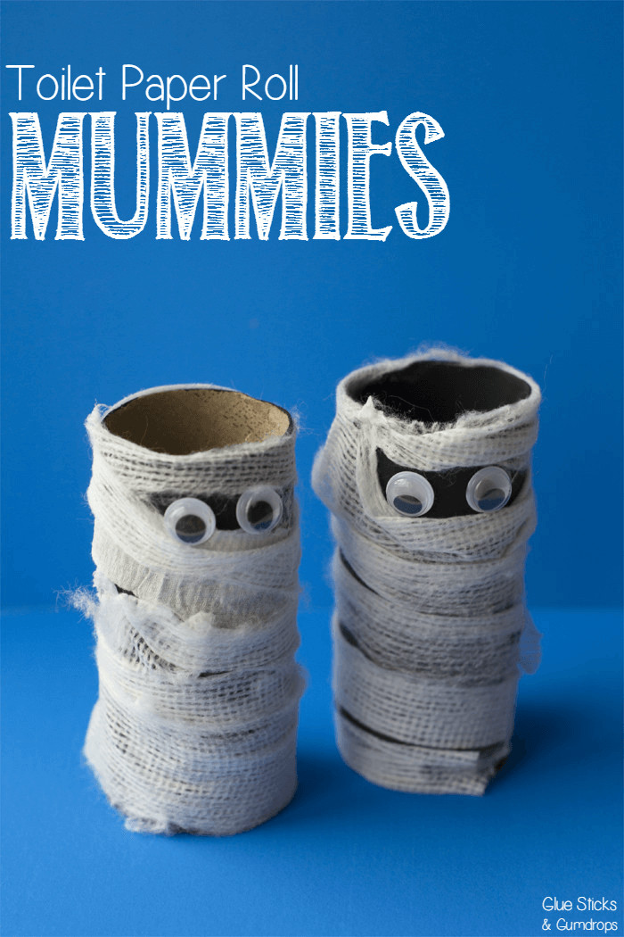 Toilet Paper Roll Halloween Craft
 Toilet Paper Roll Mummy Craft for Halloween