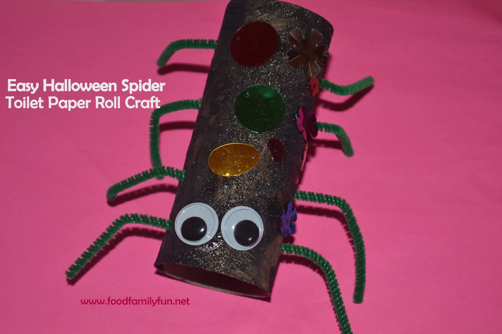 Toilet Paper Roll Halloween Craft
 Food Family Fun Halloween Toilet Paper Roll Spider Craft
