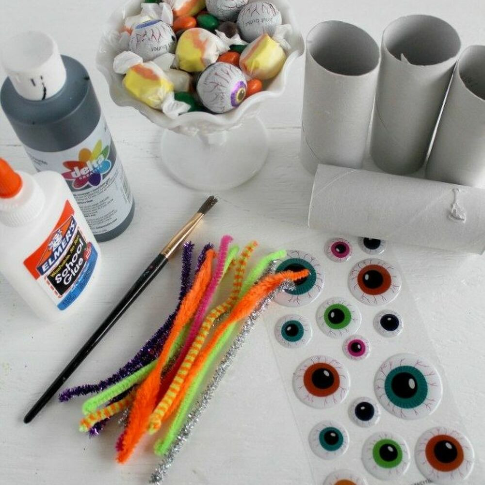 Toilet Paper Roll Halloween Decorations
 Halloween Kid Craft Candy Filled Toilet Paper Roll