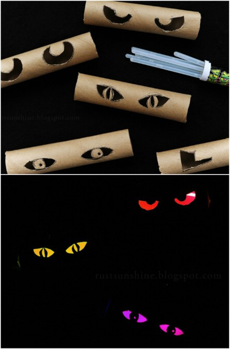 Toilet Paper Roll Halloween Eyes
 DIY Scary Halloween Decorations Involvery