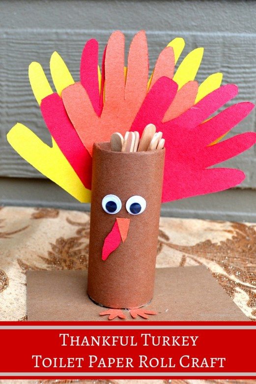Toilet Paper Roll Thanksgiving Crafts
 Thankful Turkey Toilet Paper Roll Craft Mommy Snippets