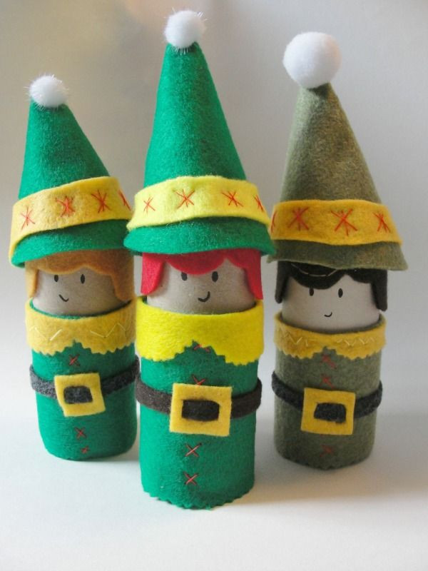 Toilet Paper Tube Christmas Crafts
 Christmas Elf Craft Made From Toilet Paper Rolls