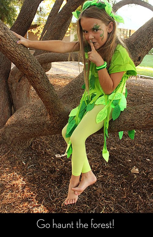 Tree Costume DIY
 No Sew Leaf Fairy Halloween Costume
