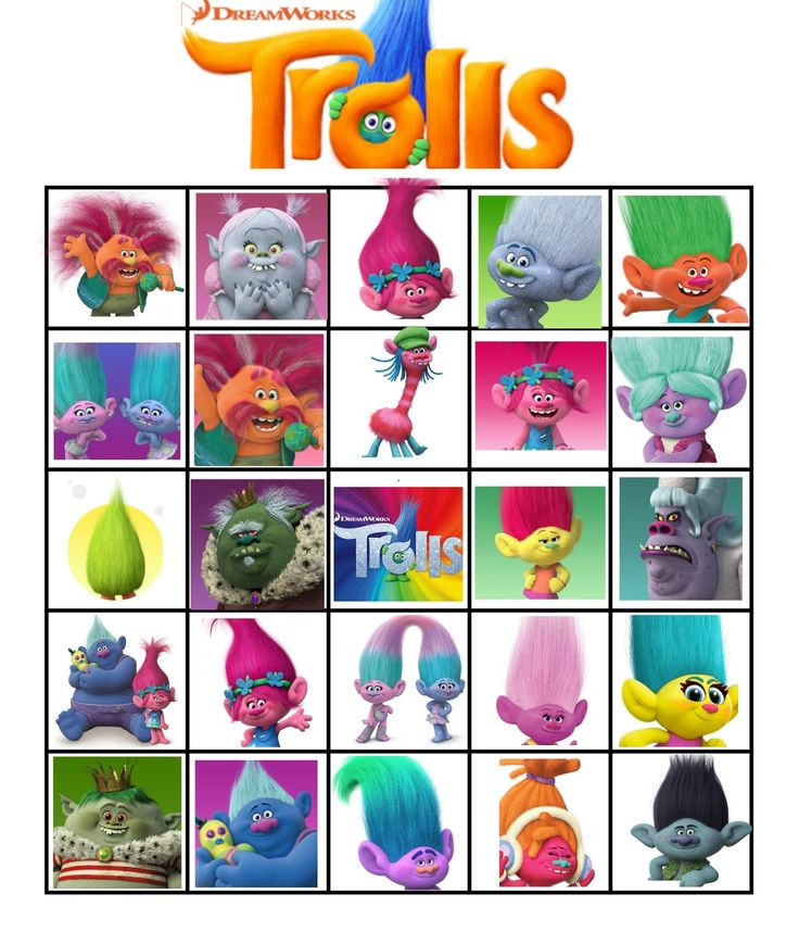 Trolls Birthday Party Games
 The 25 best Bingo movie ideas on Pinterest