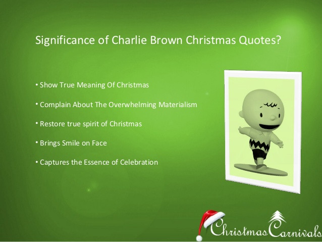 True Meaning Of Christmas Quotes
 Charlie brown christmas quotes