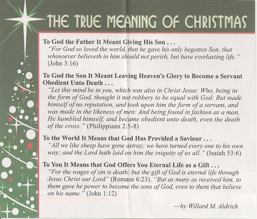 True Meaning Of Christmas Quotes
 True Meaning Christmas Quotes – Happy Holidays within