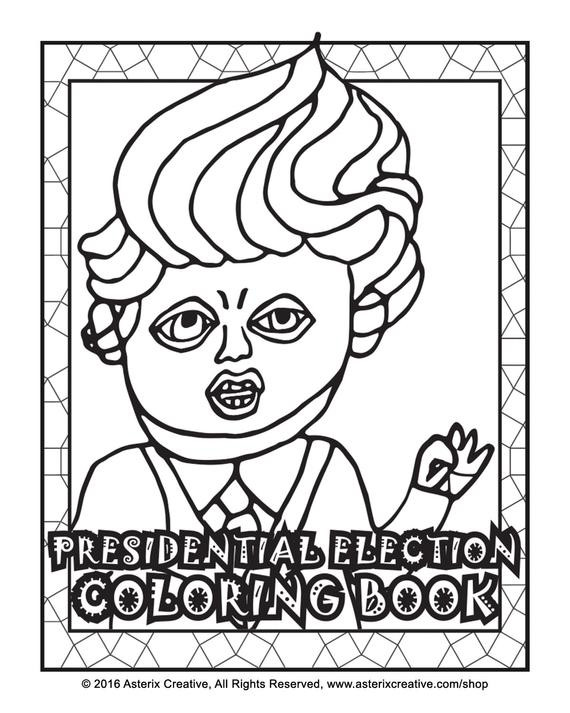 Trump Adult Coloring Book
 Items similar to 14 Page Adult Coloring Book Download