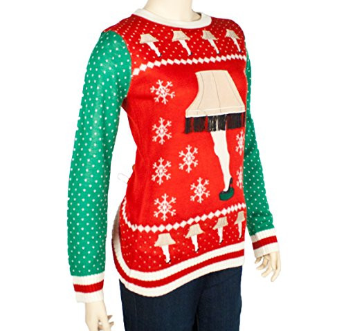 Ugly Christmas Sweater Leg Lamp
 Women’s Leg Lamp Major Award Sweater Red Green – Ugly