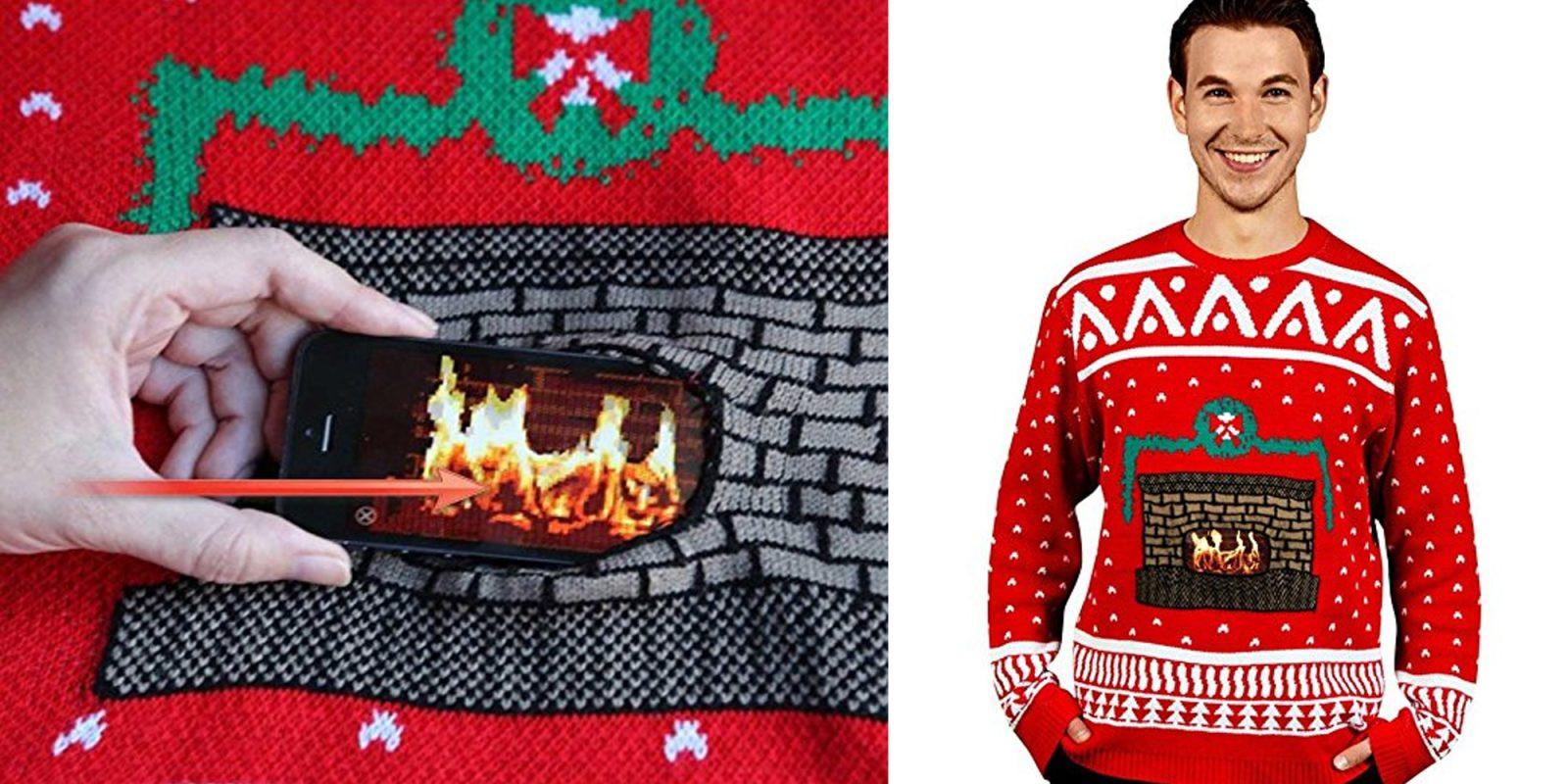 Ugly Christmas Sweater With Fireplace
 You need this ugly Christmas sweater that actually has a
