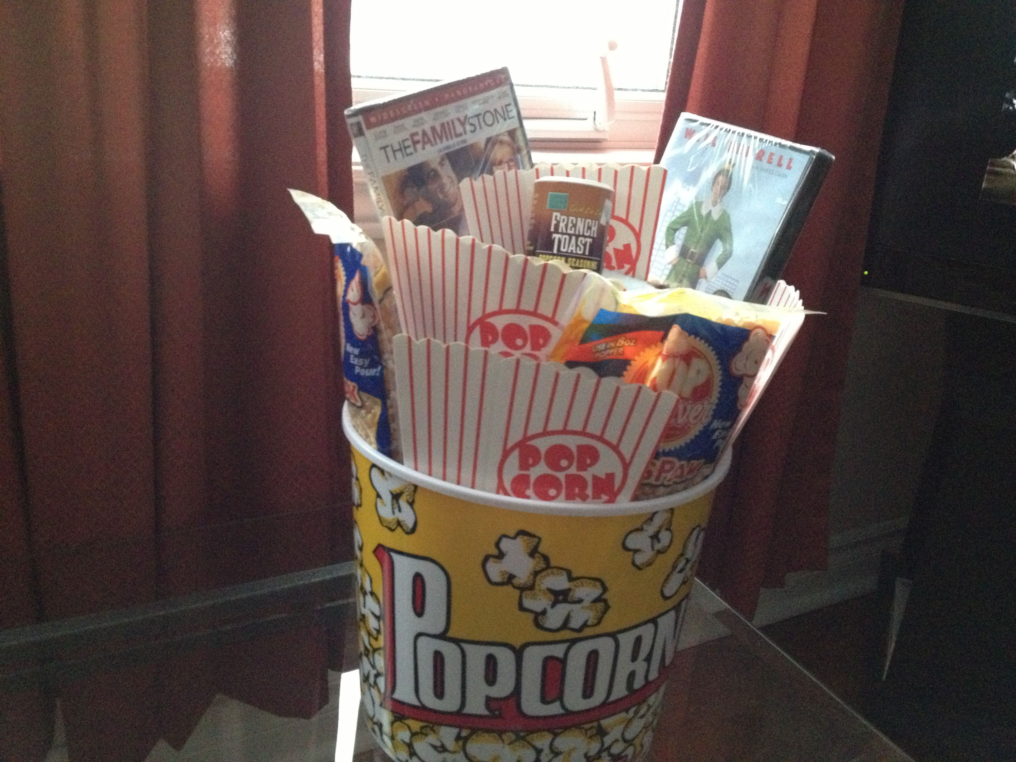 Unisex Christmas Gift Ideas
 Christmas movie themed t basket A bucket of popcorn