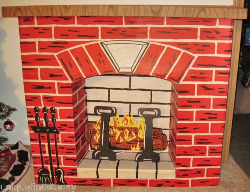 Vintage Christmas Cardboard Fireplace
 61 best Vintage Cardboard Fireplaces images on Pinterest