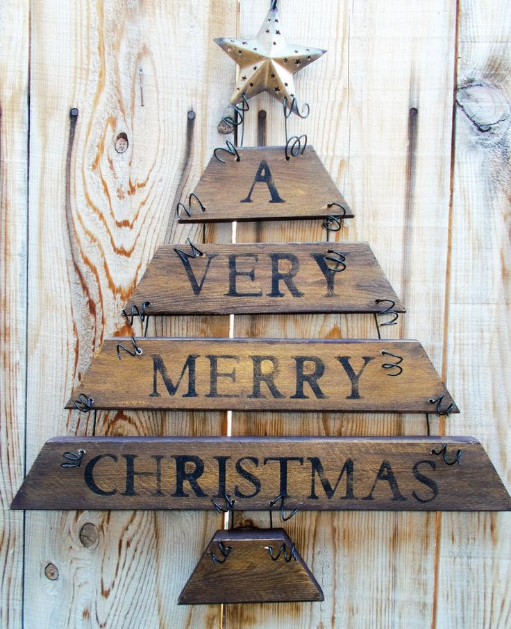 Wall Christmas Decor
 Best 25 Rustic christmas trees ideas on Pinterest