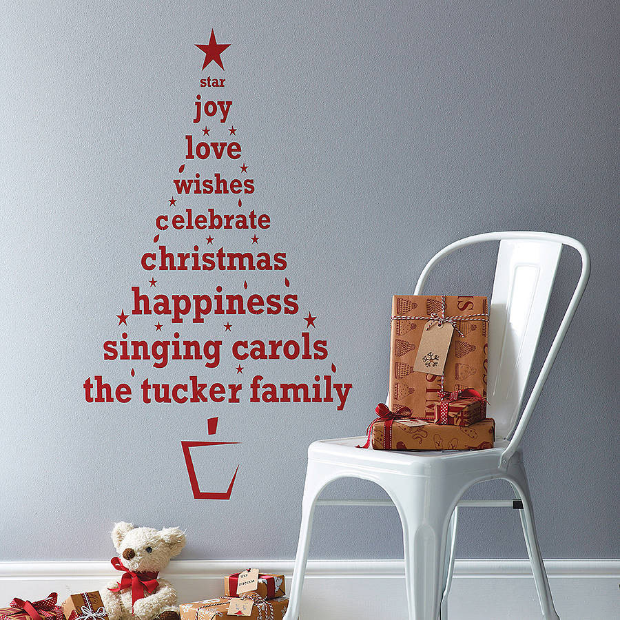 Wall Decor For Christmas
 personalised christmas tree wall sticker by spin