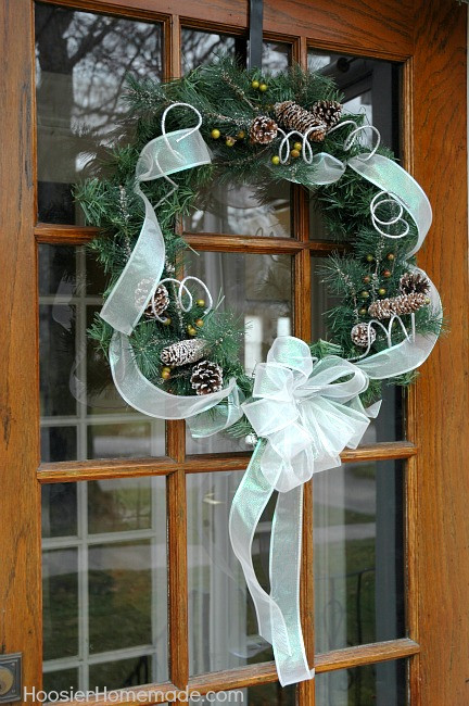 Walmart Christmas Outdoor Decor
 Easy DIY Holiday Wreath Hoosier Homemade