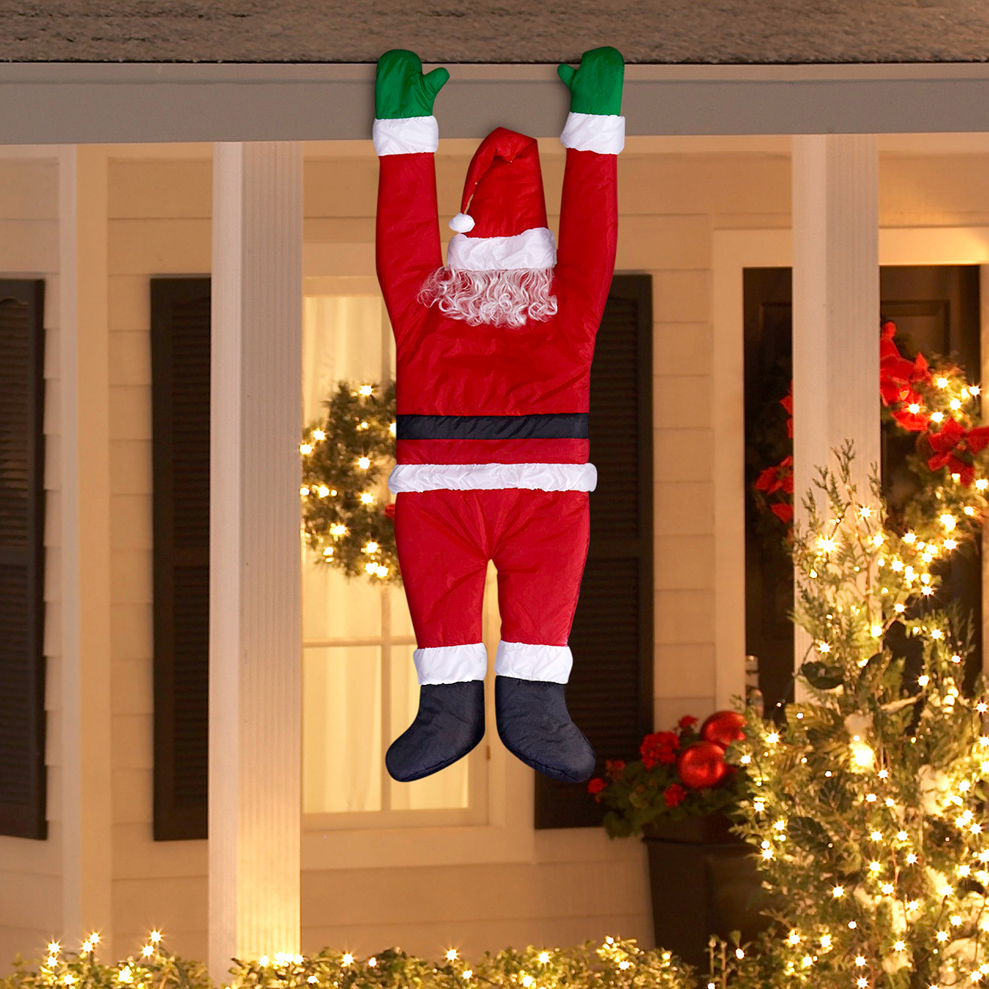 Walmart Christmas Outdoor Decor
 Holiday Time Christmas Decor Hanging Santa by Gemmy