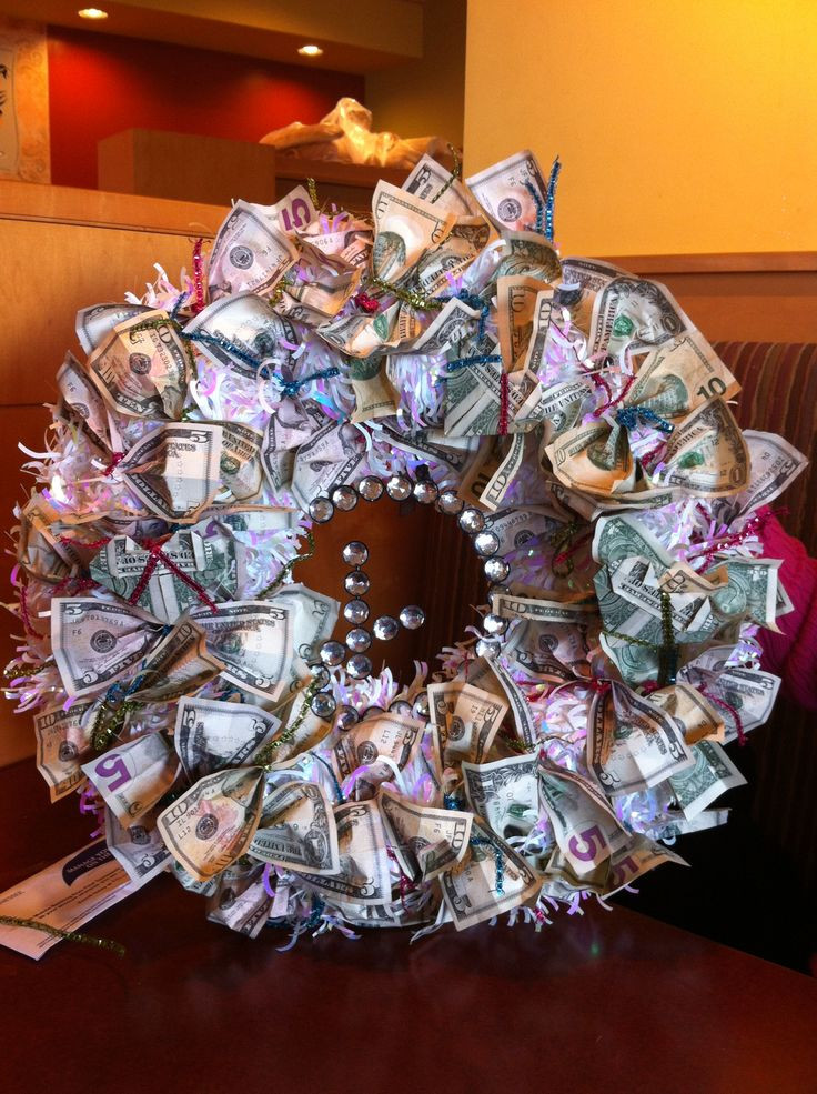 Wedding Gift Money Ideas
 Money wreath for wedding t