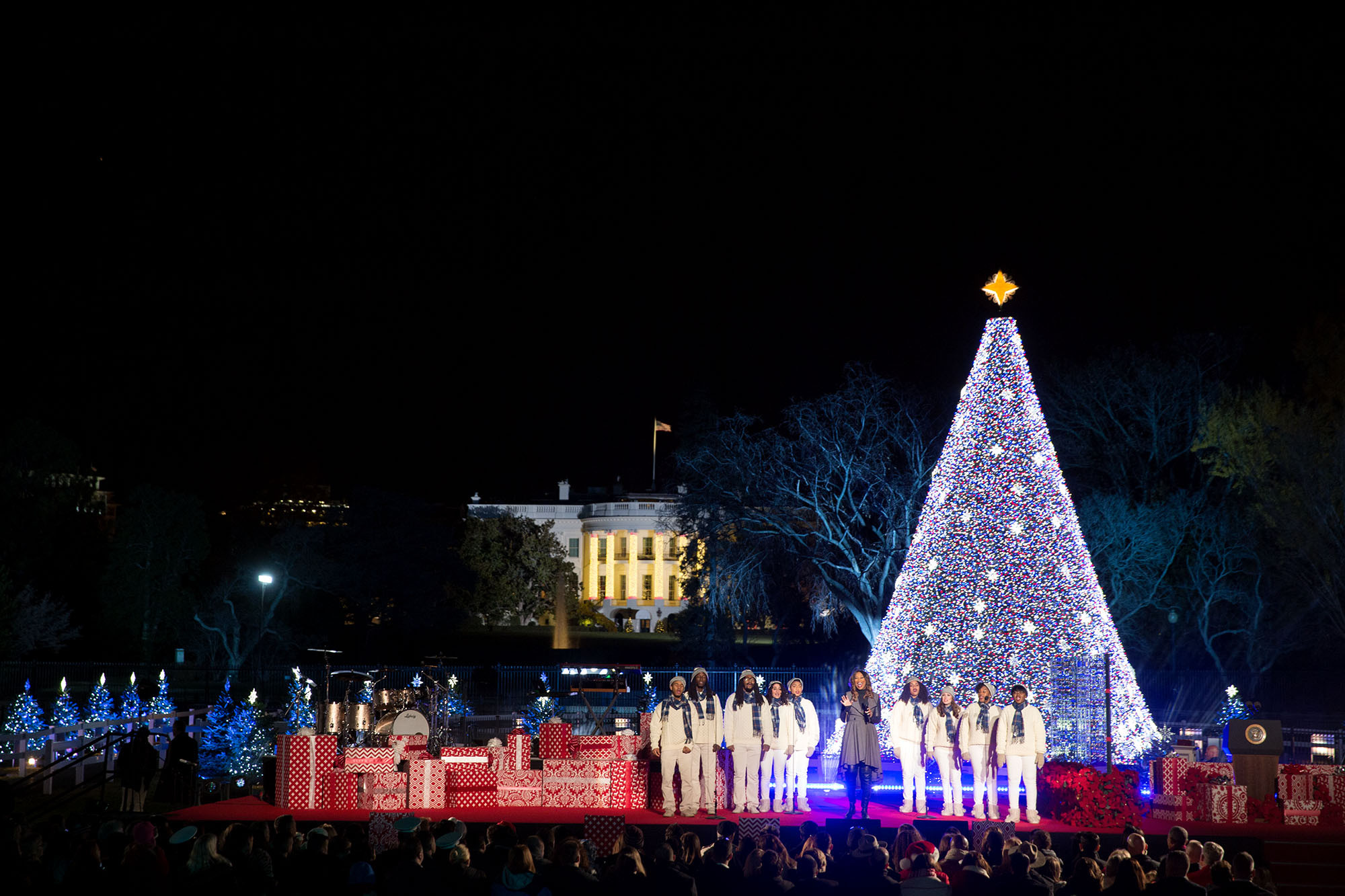 White House Christmas Tree Lighting
 West Wing Week 12 1 16 or "Push a Button and It s