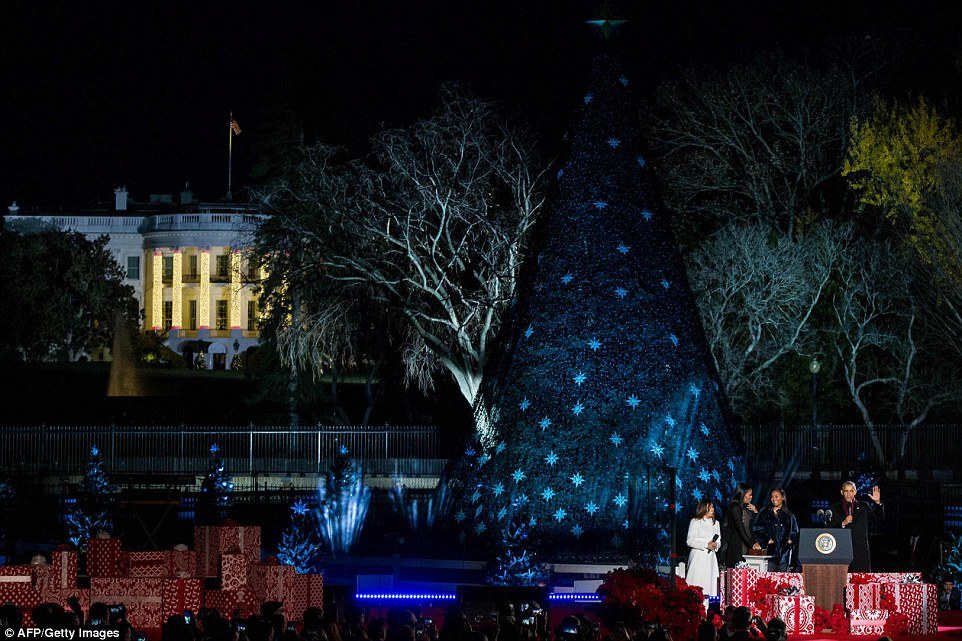 White House Christmas Tree Lighting
 Obama and the First Family light the National Christmas
