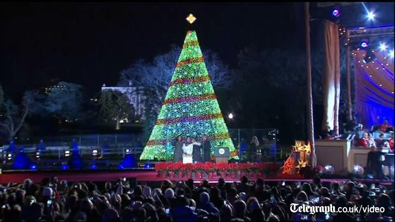 White House Christmas Tree Lighting
 Obama family turn out for national Christmas Tree lighting