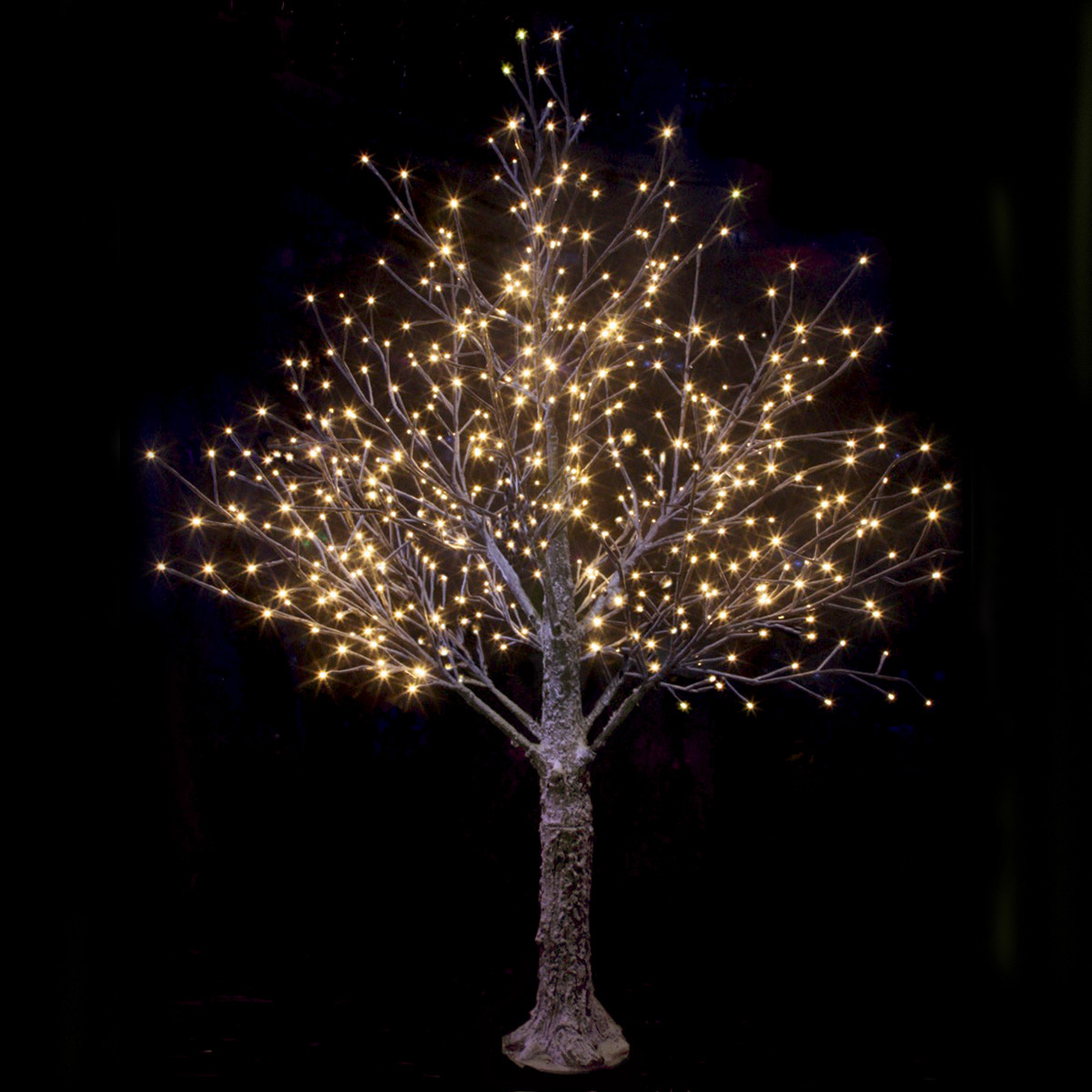White Indoor Christmas Lights
 Brown Snowy Twig Tree Warm White LED Lights Christmas