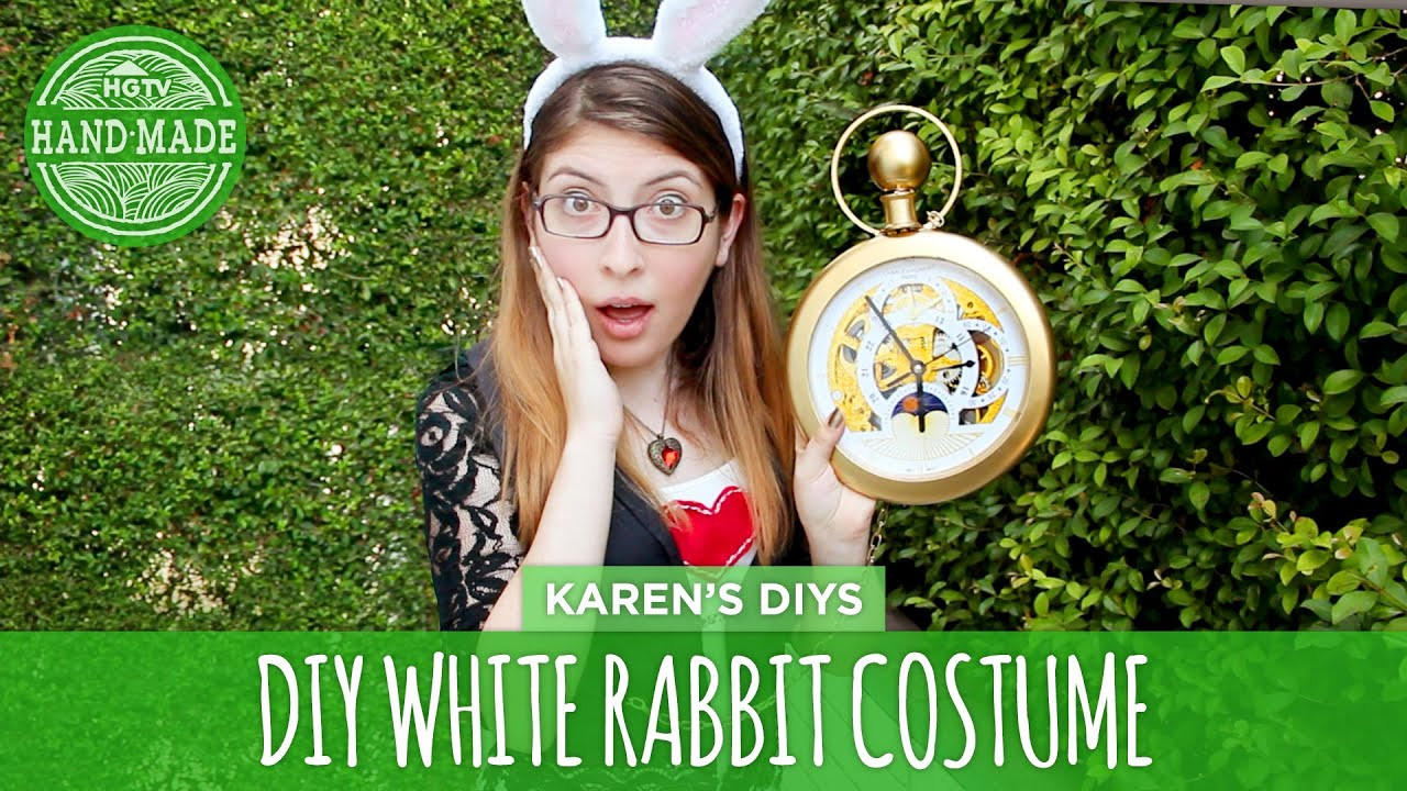 White Rabbit Costume DIY
 DIY White Rabbit Costume from Alice in Wonderland HGTV