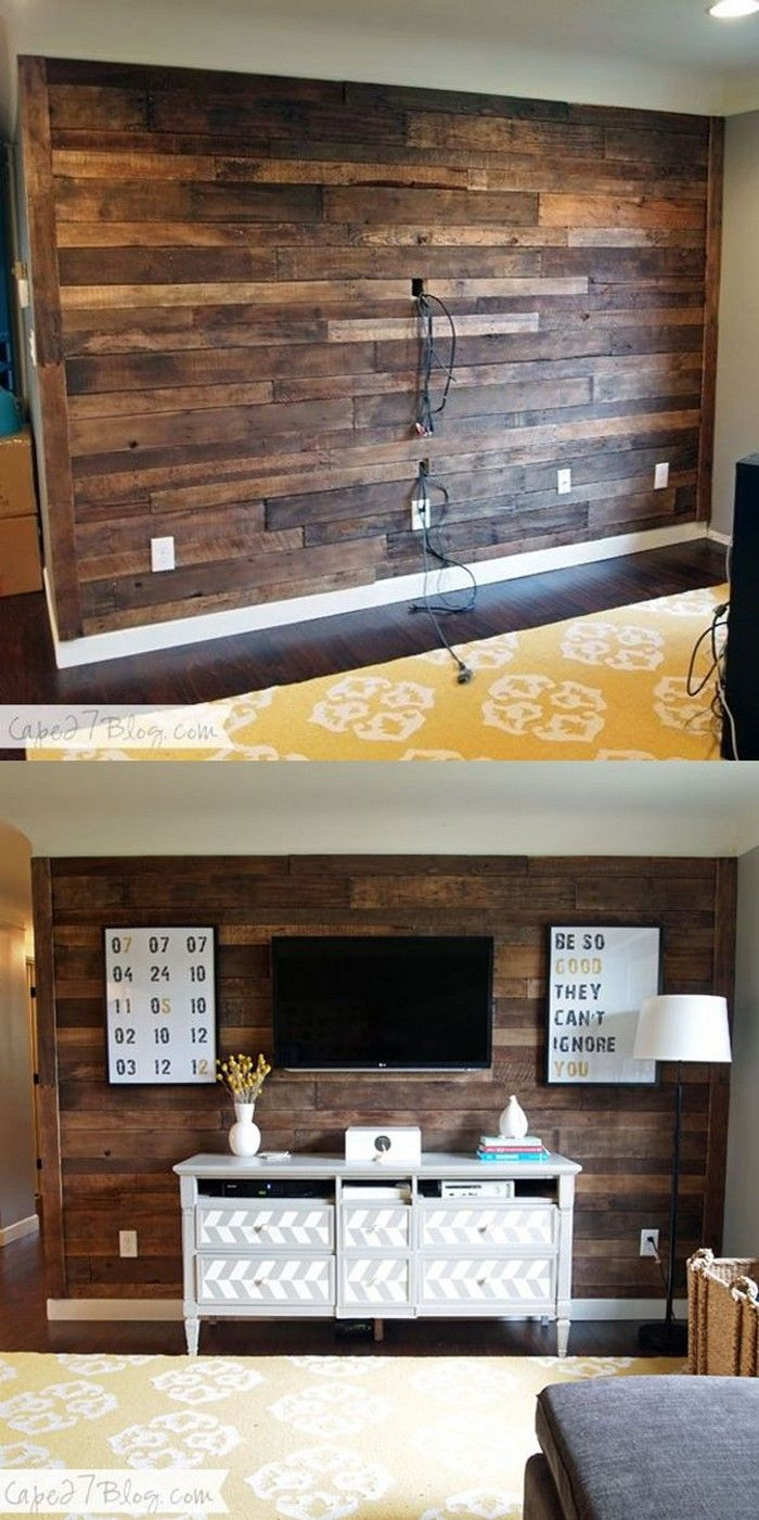 Wood Wall DIY
 Cheap DIY Wood Accent Walls Decor Projects