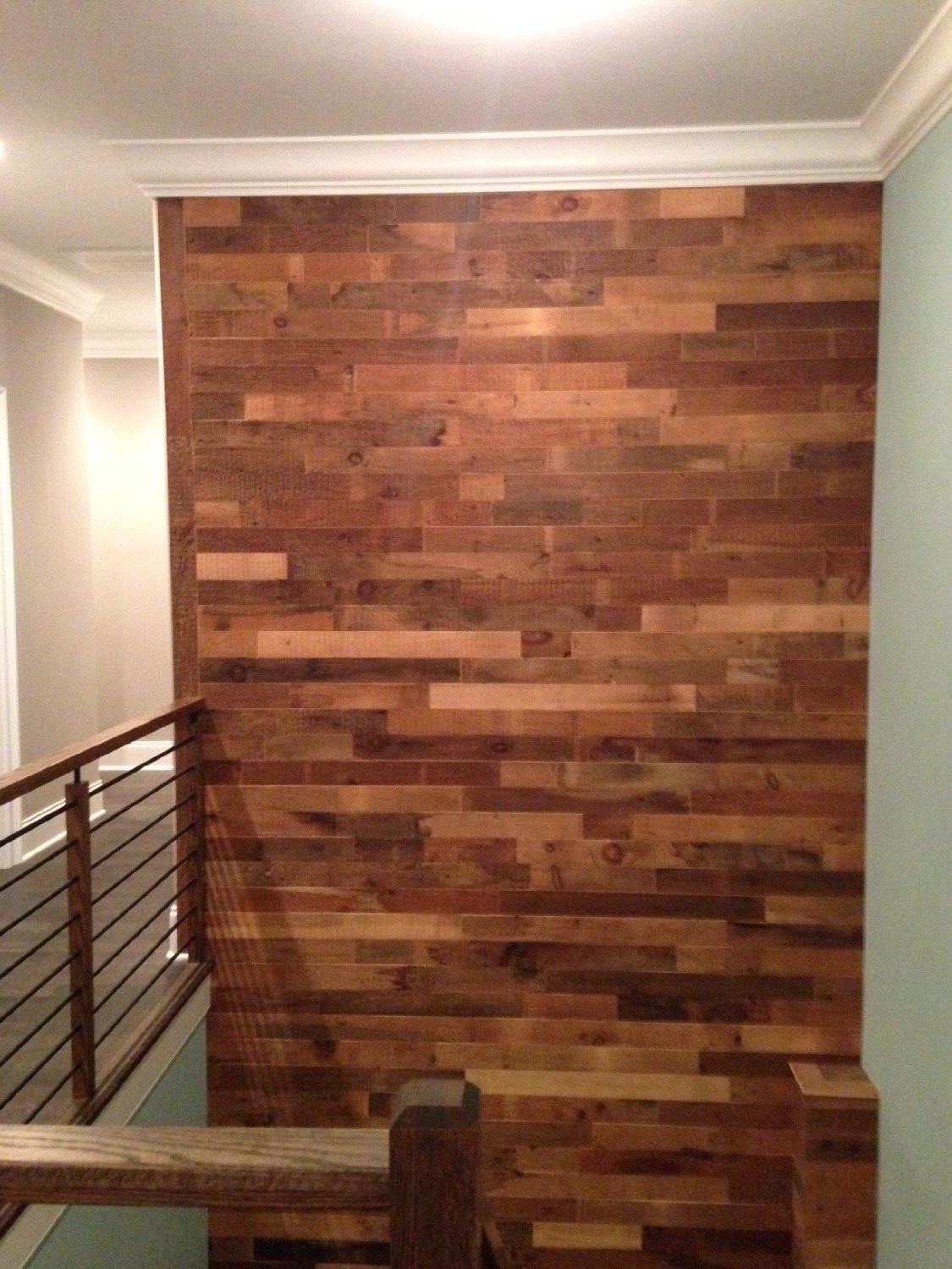 Wood Wall DIY
 DIY Reclaimed Wood Accent Wall Brown Waxed and Sealed 5 5