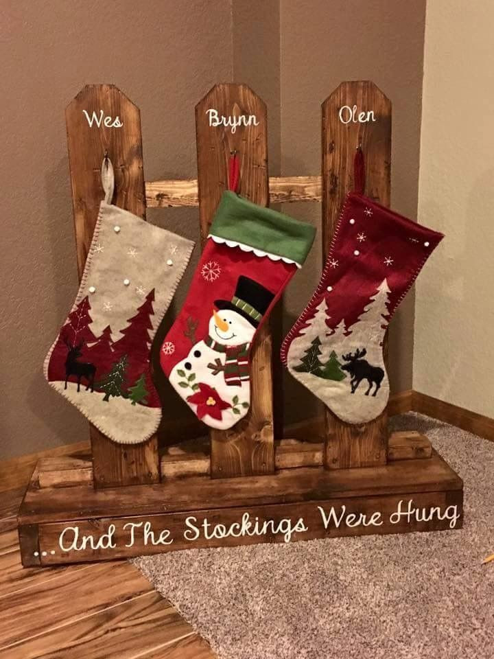 Wooden Christmas Stocking Floor Stand
 25 unique Stocking stand ideas on Pinterest