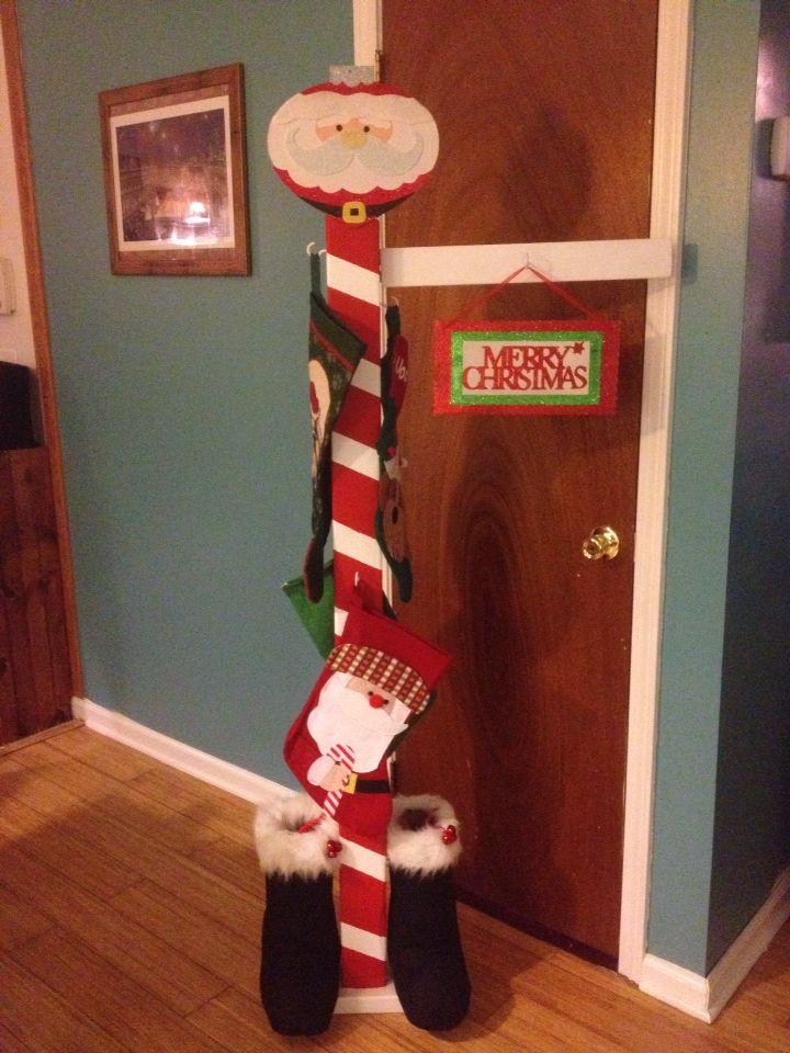 Wooden Christmas Stocking Floor Stand
 Best 25 Stocking stand ideas on Pinterest